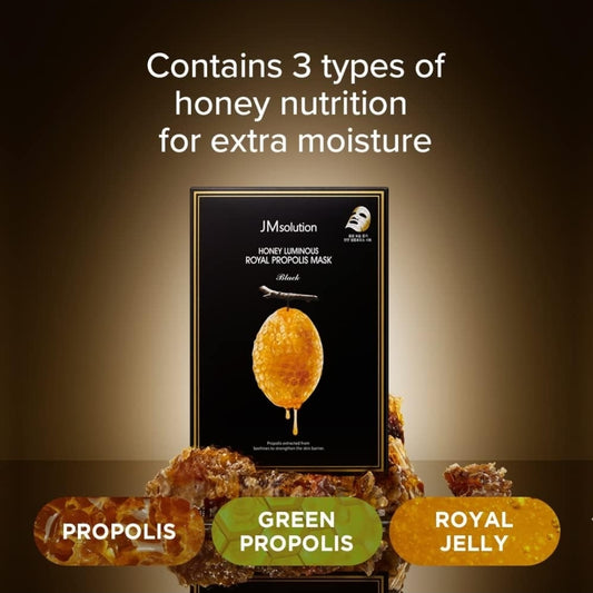 JMsolution Honey Royal Propolis Ampoule Korean Skin care Face Mask -Rich Moisturizing boosting Nutrition - 1 Mask