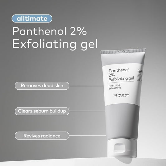 The Face Shop Alltimate Panthenol 2% Exfoliating Gel Cleanser - Polish Daily Gentle Hydrating Exfoliator for Glowing Skin