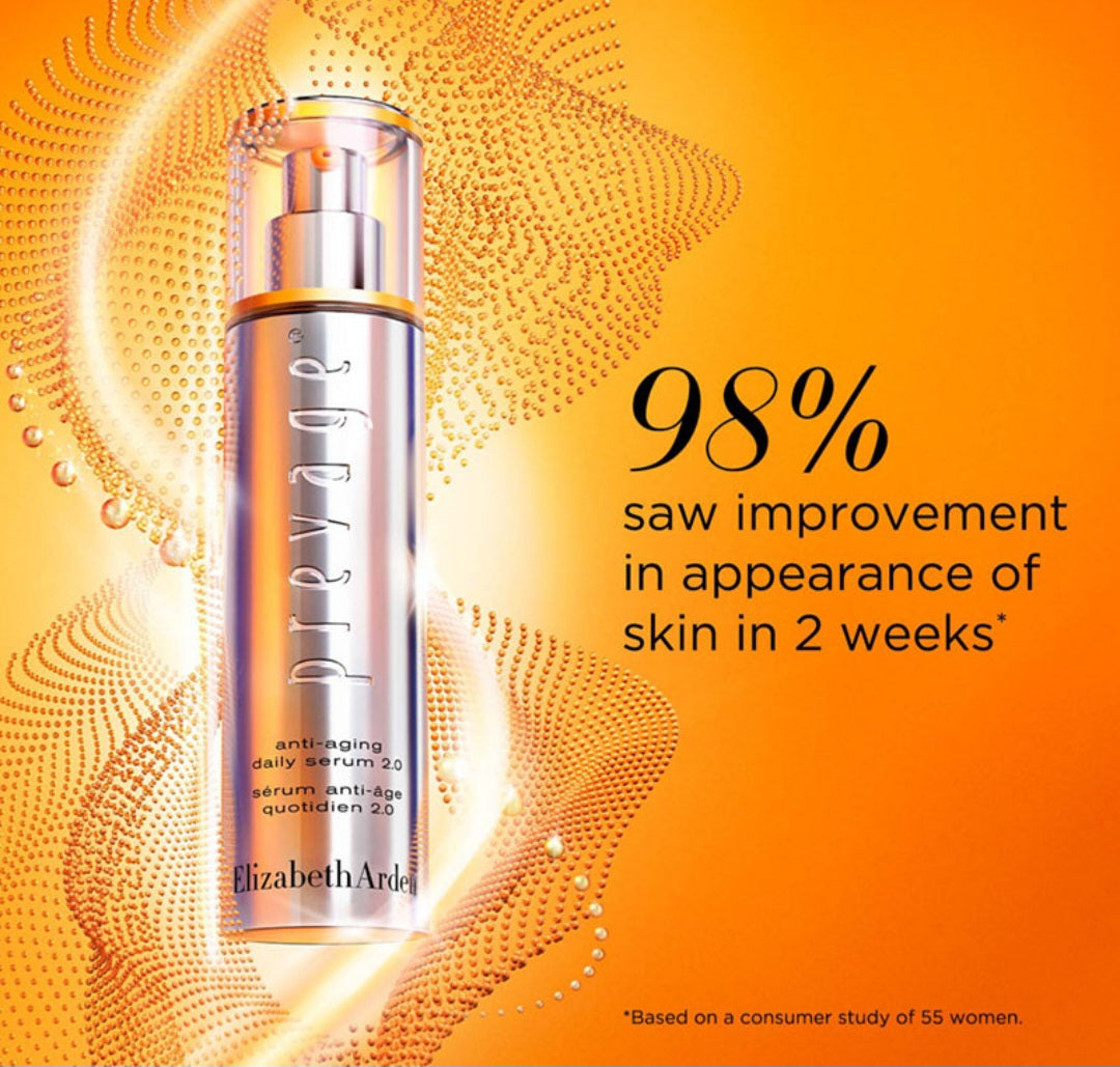 Elizabeth Arden Prevage 2.0 Power in Numbers - Set de 4 piezas - Reduce los signos de la exposición solar dañina: arrugas, líneas finas, manchas oscuras