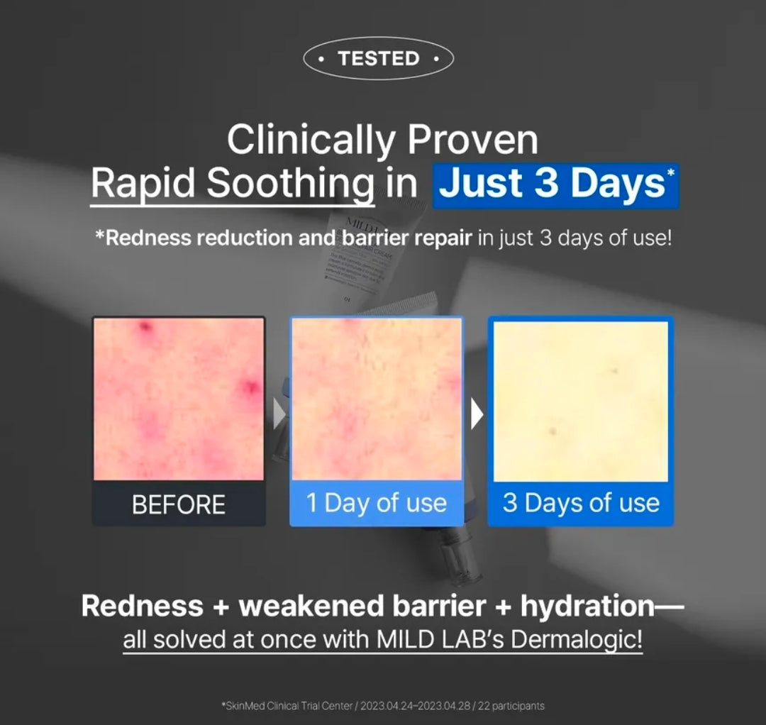 MILDLAB Blue Centella Derma Repair Cream - Contains 2.5 ppb EGF and 50,000 ppm Dexpanthenol to promote skin cell regeneration and sustained hydration