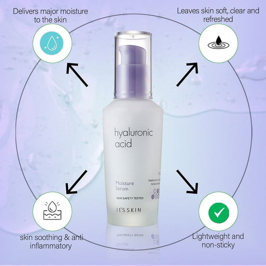 ITS SKIN Hyaluronic Acid Moisture Serum - Fortifies, calms, and soothes sensitive skin