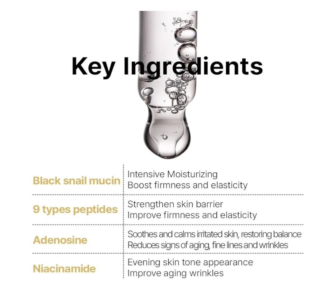 Farmstay Black Snail & Peptide 9 Perfect Cream - Snail Mucin Moisturizer for Elastic & Glow Skin, Hydrating & Nourishing, Anti-aging, Skin Barrier Repair