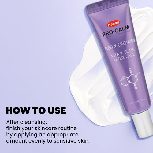Hanmi PRO-CALM Vitamin-K Red X Cream Derma Calming Cream for Redness & Irritation | CICA-Based Soothing Moisturizer for Sensitive Skin & Barrier Support | Hypoallergenic