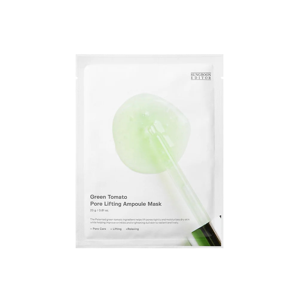 SUNGBOON EDITOR Green Tomato Pore Lifting Ampoule Mask