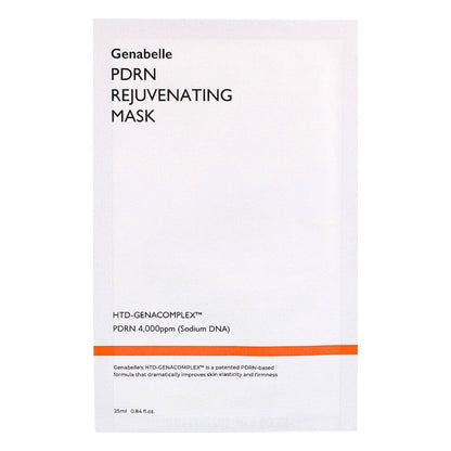 Genabelle PDRN Rejuvenating Mask Sheet - Lightweight Glass Skin & Toning Mask Sheet with PDRN, Niacinamide, Hyaluronic Acid, To Deeply Hydrate, Cool, and Visibly Plump the Skin