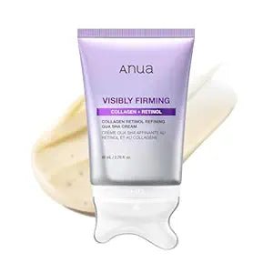 ANUA Collagen Retinol Refining Gua Sha Cream, Neck Cream For Lifting & Firming, Jawline to Décolleté, Daily Moisturizer, Fine Line Care, Neck Massager, Korean Skin