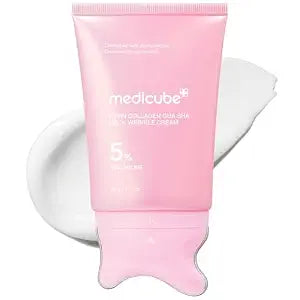 medicube PDRN Collagen Gua Sha Neck Wrinkle Cream | Built-In Gua Sha Massager with Volufiline 5% | Firming, Contour Care for the Look of Fine Lines, Jawline, Neck, Décolleté