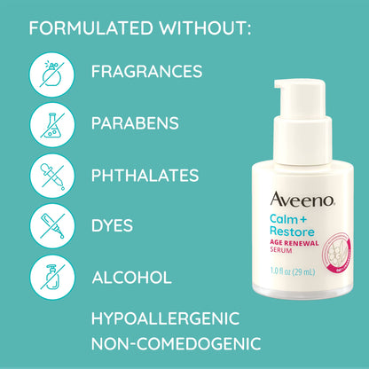 Aveeno Calm + Restore Age Renewal Anti Aging Face Serum