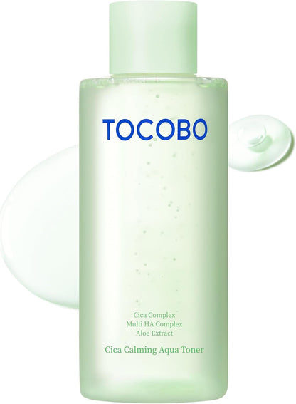 TOCOBO CICA Calming Aqua Toner – Korean Soothing Face Toner with CICA, Hyaluronic Acid & Aloe – Daily Hydration for Sensitive Skin, 24-Hour Moisture, Hypoallergenic pH Balancing Formula