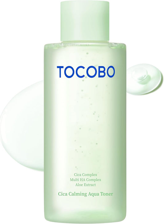 TOCOBO CICA Calming Aqua Toner – Korean Soothing Face Toner with CICA, Hyaluronic Acid & Aloe – Daily Hydration for Sensitive Skin, 24-Hour Moisture, Hypoallergenic pH Balancing Formula