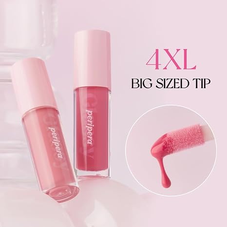 Peripera Ink Glasting Lip Gloss | Non-Sticky, High-Shine Finish | Fuller-Looking Lips, Nourishing Formula | Long-Lasting Wear, Safe for Sensitive Lips, K-Beauty Makeup (016 ALL THAT BERRY)