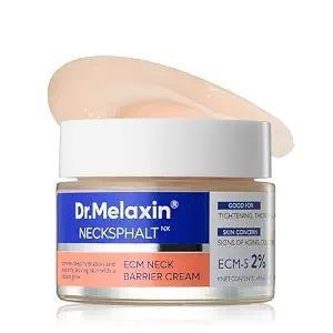 Dr.Melaxin Necksphalt Firming Cream with ECM-5 20,000ppm, Firming & Lifting Neck Cream for Wrinkles & Sagging Skin, Ceramide & Collagen for Elasticity & Radiant Glow
