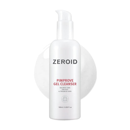ZEROID Pimprove Gel Cleanser - Gentle Face Cleanser Face Wash for Sensitive Skin, Balanced Care for Oily & Troubled Skin, Acne-Prone Skincare