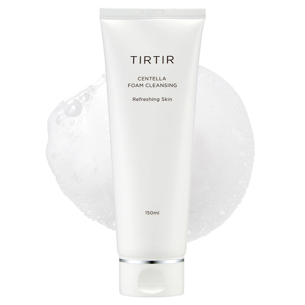 TIRTIR Centella Foam Cleansing - Creamy Bubble with Centella Asiatica Extract, Mild Foam Cleanser