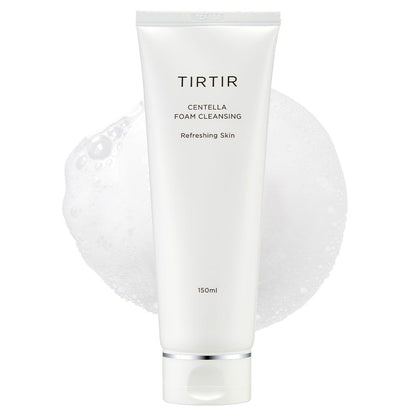 TIRTIR Centella Foam Cleansing - Creamy Bubble with Centella Asiatica Extract, Mild Foam Cleanser