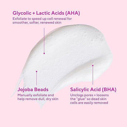Murad AHA/BHA Exfoliating Cleanser - Glycolic Acid, Exfoliating face wash with Salicylic, Lactic & Glycolic Acids and Jojoba Beads exfoliates, smooths, softens and hydrates
