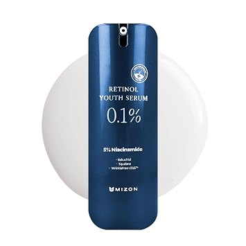 MIZON Retinol Youth Serum 0.1% Smooth the look of fine lines with Retinol, Bakuchiol, Peptides & Niacinamide. Gentle formula designed for retinol beginners.