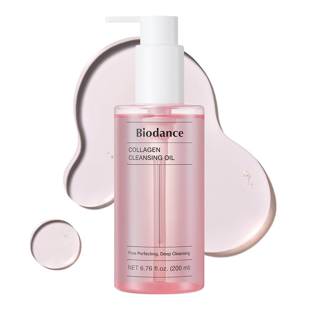 BIODANCE Collagen Cleansing Oil, Facial Oil Cleanser, Gentle Makeup Remover, Bleackhed and Whitehead Remover for Sensitive Skin, Korean Skin Care