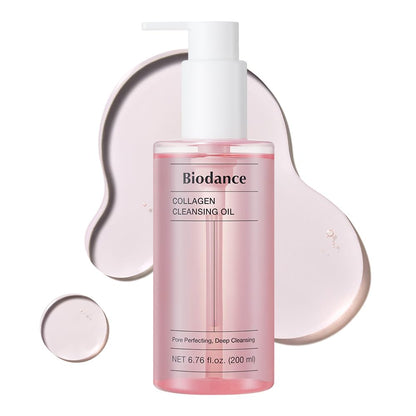 BIODANCE Collagen Cleansing Oil, Facial Oil Cleanser, Gentle Makeup Remover, Bleackhed and Whitehead Remover for Sensitive Skin, Korean Skin Care