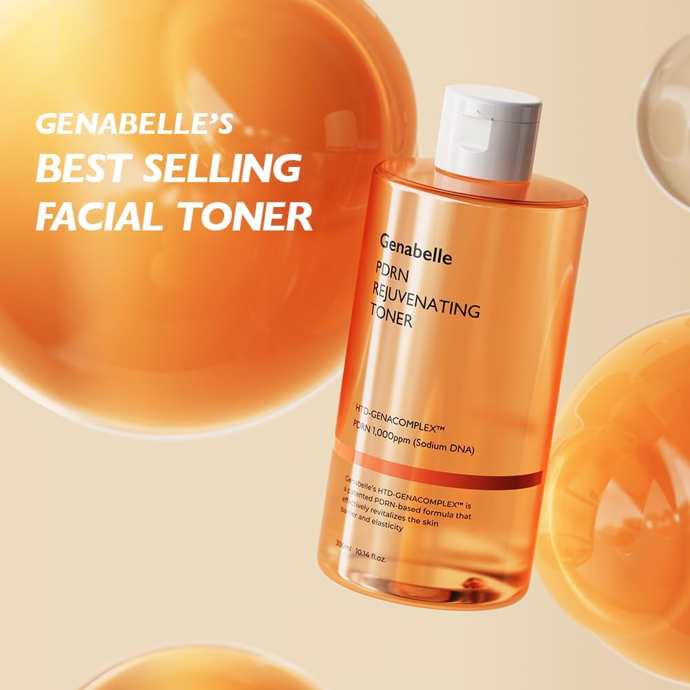 Genabelle PDRN Rejuvenating Toner - Deep Hydration & Skin Barrier Support with PDRN, Panthenol, Hyaluronic Acid - Soft & Glowing Skin - Glass Skin