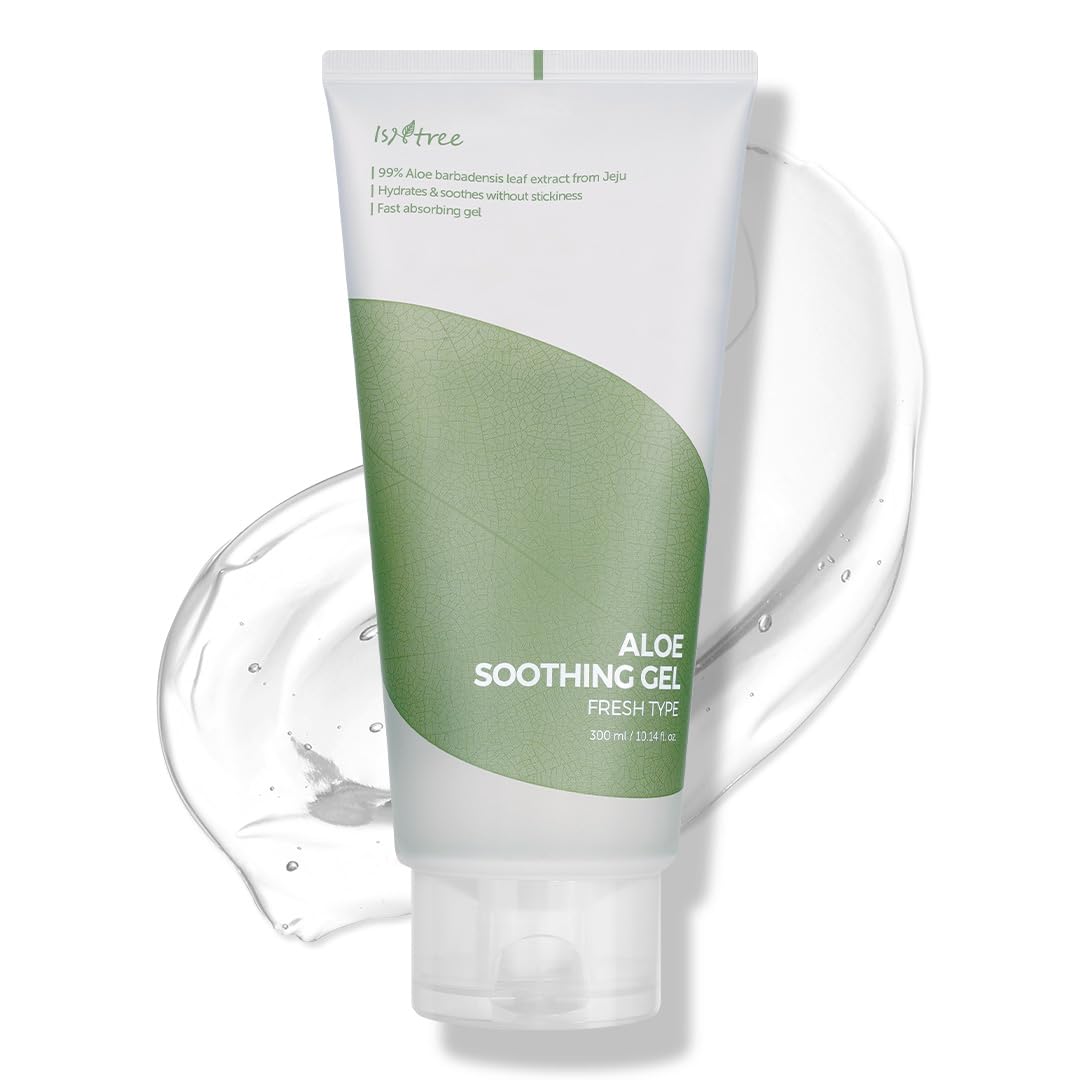 IsNtree Aloe Soothing Gel – 99% Jeju Aloe Vera for Face & Body | Lightweight Gel for Sensitive, Sun-Exposed, or Irritated Skin| Fragrance-Free, Made in Korea