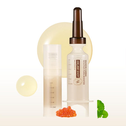 HEVEBLUE Salmon Caring Centella New Pair PDRN Booster 100,000 Shot Essence (1ea) - Salmon PDRN, Restore and Rejuvenate, Refine Skin Texture, Low Irritation, Korean Skincare, K-Beauty