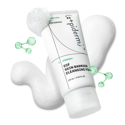 Zipiderm EGF Deep Cleansing Foam – Korean Gentle Facial Cleanser with EGF for Sensitive & Acne-Prone Skin, Double Cleansing K-Beauty Foam that Supports Skin Barrier & Smooth Texture
