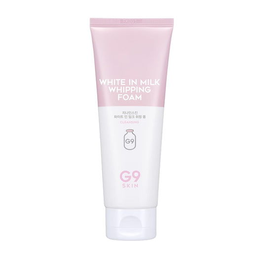 G9SKIN White in Milk Whipping Foam – Moisturizing Whipped Facial Cleanser for Radiant Skin
