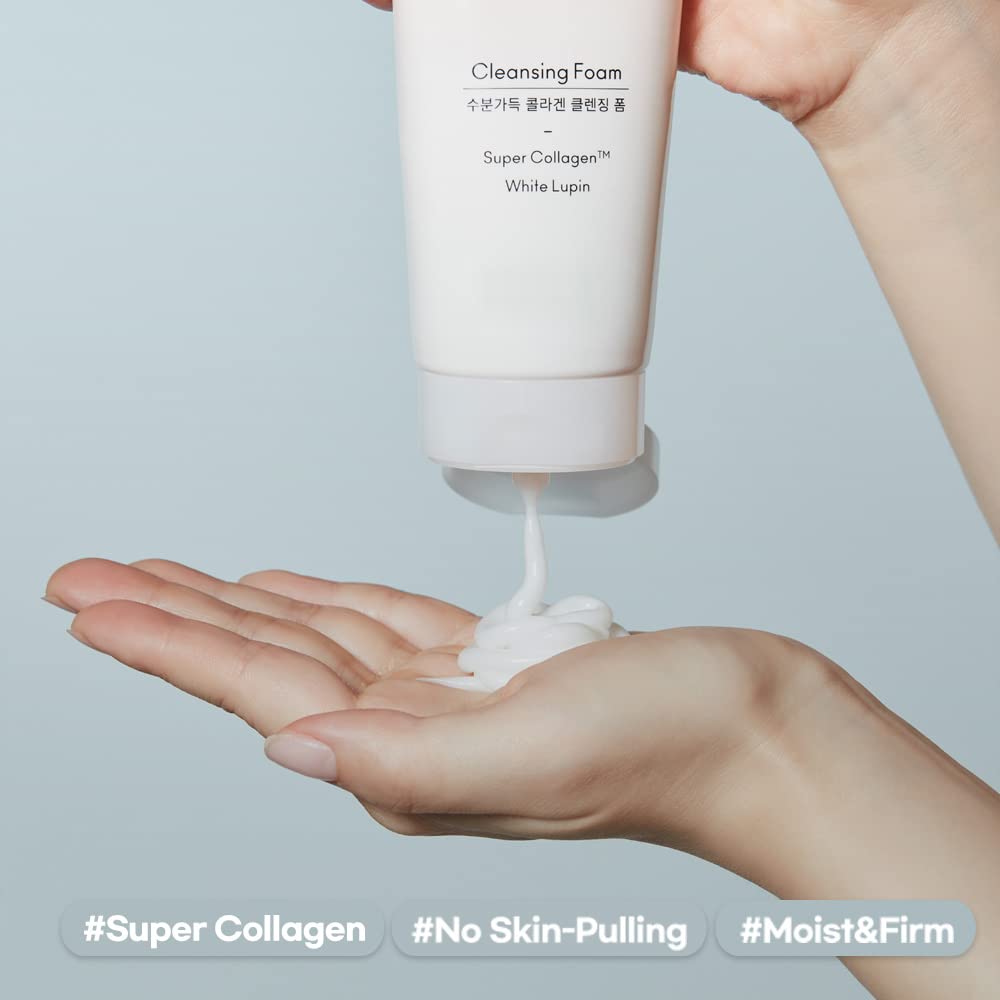 ETUDE Moistfull Collagen Cleansing Foam, Face Wash, Foam Cleanser, Super Collagen Water, Lupinus Albus Protein, Gentle Cleansing, Clinically Tested, Korean Skin Care, Beauty