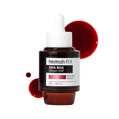 HEIMISH RX AHA BHA Wash-off Peeling Serum - Chemical Peel for Blackheads, Pore and Sebum, Gentle & Hydrating Face Exfoliant for Oily and Acne-prone skin, Korean Skincare