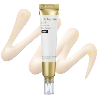 SUNGBOON EDITOR Silk Peptides EGF Intensive Eye Cream with Copper Peptides for Puffiness & Fine Lines, Patented Peptide Complex, Firm-looking & Hydration, Korean Skin Care