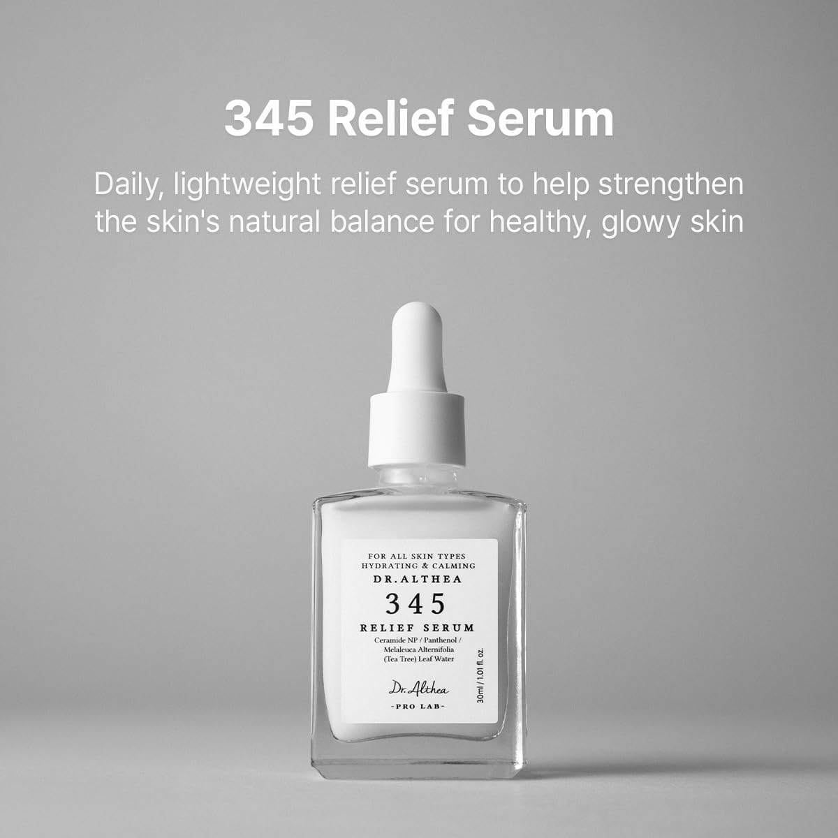 Dr.Althea 345 Relief Serum | Daily Hydrating Face Serum for Dry, Irritated Skin | Soothing Redness & Post-Acne Care, Non-comedogenic | Korean Vegan Skincare