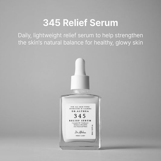 Dr.Althea 345 Relief Serum | Daily Hydrating Face Serum for Dry, Irritated Skin | Soothing Redness & Post-Acne Care, Non-comedogenic | Korean Vegan Skincare