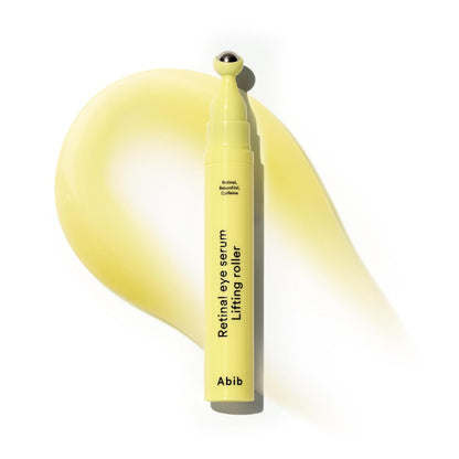 Abib Retinal Eye Serum Lifting Roller, Anti-Aging Eye Applicator for Wrinkles, Puffiness, Dark Circles with Caffeine & Bakuchiol for Under Eyes, Travel Size Skincare Essential