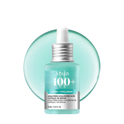 Anua PDRN Hyaluronic Acid Capsule 100 Serum, Radiant Face Serum, Salmon DNA, Hyaluronic Acid, Hydration, Moisture Plumping Effect, Lightweight, Glass Skin, Korean Skincare