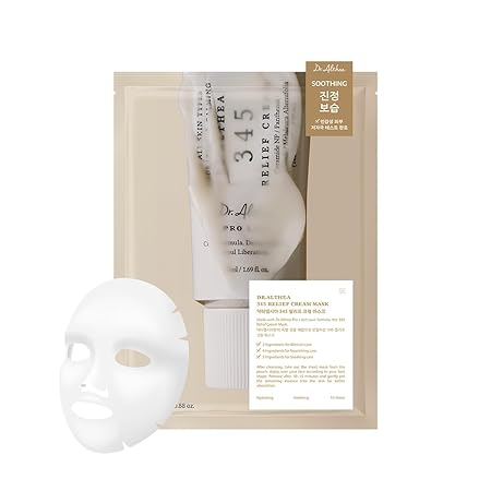 Dr.Althea 345 Relief Cream Mask, Korean Vegan Skin Care, Daily Soothing Recovery and Blemish Care with Niacinamide & Tea Tree Leaf Water, Deep Hydration & Skin Barrier Care