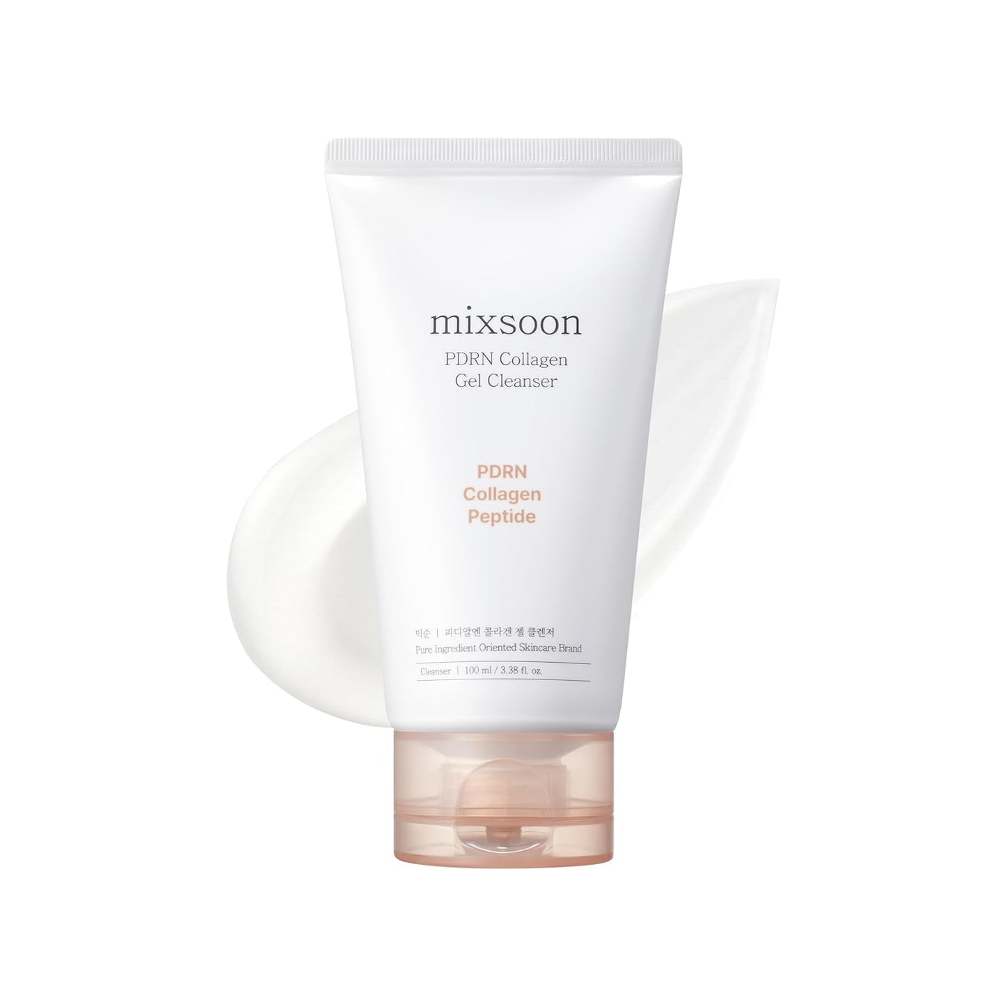 MIXSOON PDRN Collagen Gel Cleanser - Deep Pore Cleansing, Lightweight Daily Gel Cleanser for All Skin Types, Korean Glass Skin Care