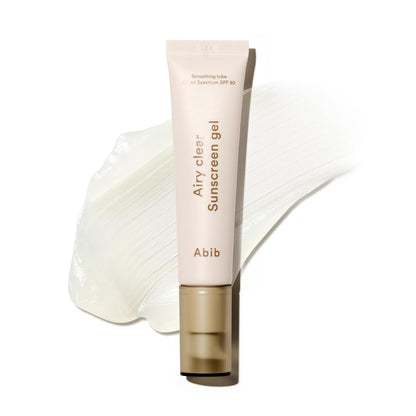 Abib Airy Clear Sunscreen Gel SPF 30, Semi-matte, Pore-smoothing Primer with SPF, Korean Suncreen with No White Cast, Suncare, Skincare