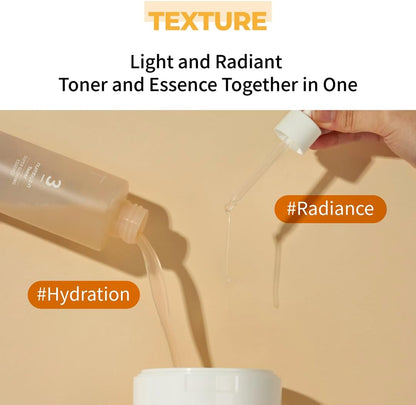 Numbuzin No.3 Toner Pads, Radiance Glowing Jumbo Essence Pad, Clear Glowing Skin, Texture Care, Biodegradable Vegan, bifida, Niacinamide
