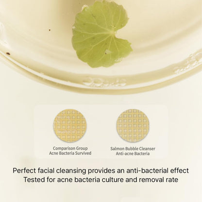 HEVEBLUE Salmon Caring Centella Bubble Cleanser - Salmon PDRN, pH 5.5, Salmon Egg Extract, Centella, Moisturizing, Balancing, Pore Cleansing, Low Irritation, Hypoallergenic, Sensitive Skin