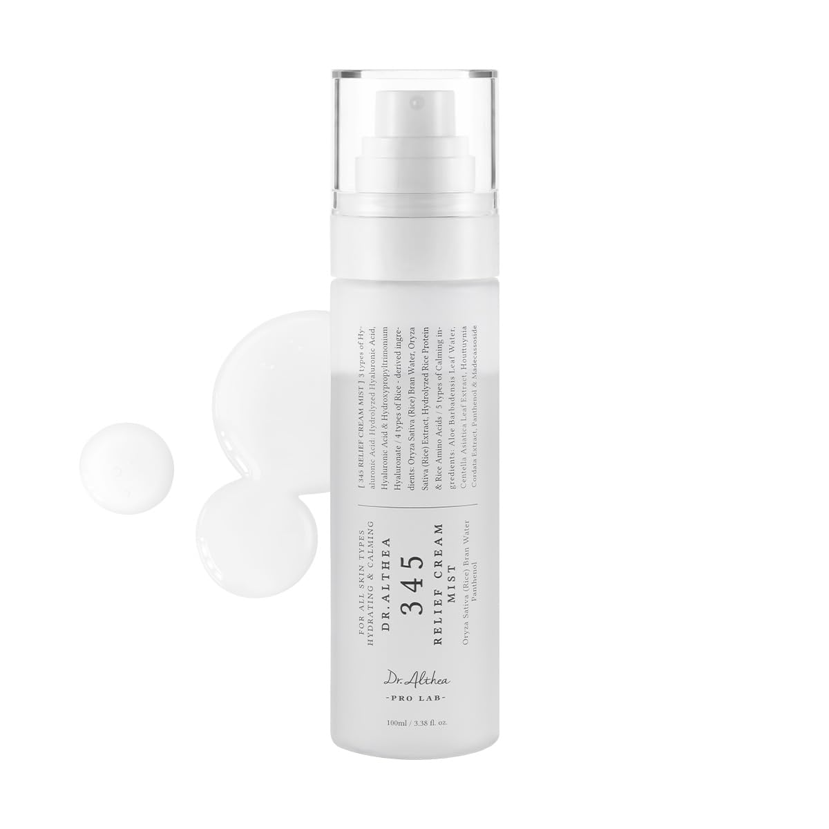 Dr.Althea 345 Relief Cream Mist | Hydrating Facial Mist with Rice Extract | Soothing Care for Sensitive Skin | Vegan Korean Skincare