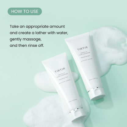 TIRTIR Centella Foam Cleansing - Creamy Bubble with Centella Asiatica Extract, Mild Foam Cleanser