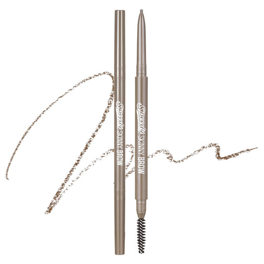PERIPERA Speedy Skinny Brow (09 Taupe Brown),1.5mm Precise Eyebrow Pencil, Dual-Sided Fine Tip Shades, Define Fills Brow Make up, K Beauty, Korean Make-up, Safe for Sensitive Skin