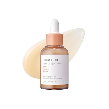mixsoon PDRN Collagen Serum -Firming, Hydrating and Revitalizing for Face, Lightweight Peptide Hydrating Moisturizer
