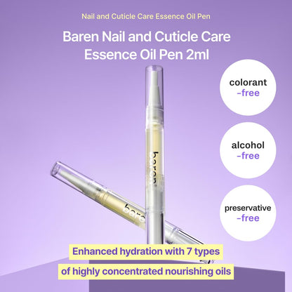 Baren Cuticle Oil Pen, Nourishing Nail Repair Oil with Jojoba & Vitamin E