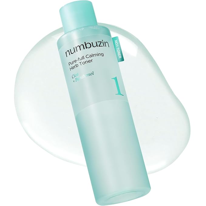 numbuzin No.1 Pure-Full Calming Herb Toner -  Breakouts, Redness, Excess Oil Control, Centella Asiatica, Heartleaf, Licorice Root, Acne-Prone, Sensitive Skin