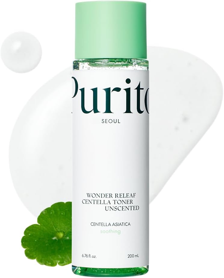 PURITO Seoul Wonder Releaf Centella Toner Unscented Korean Centella, for Sensitive Skin, Soothing, Facial Toner for face, K-Beauty