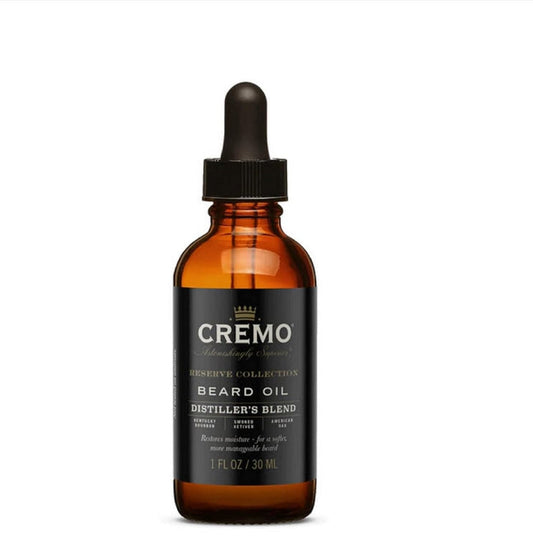 Cremo Beard Oil, Distiller's Blend (Reserve Collection)- Restore Natural Moisture and Soften Your Beard To Help Relieve Beard Itch