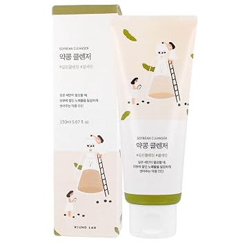 ROUND LAB Soybean Nourishing Cleanser | Scrub foam cleanser, Gentle exfoliation, Remove blackheads and excess sebum, a potent plant-derived ingredient (5.07fl.oz)