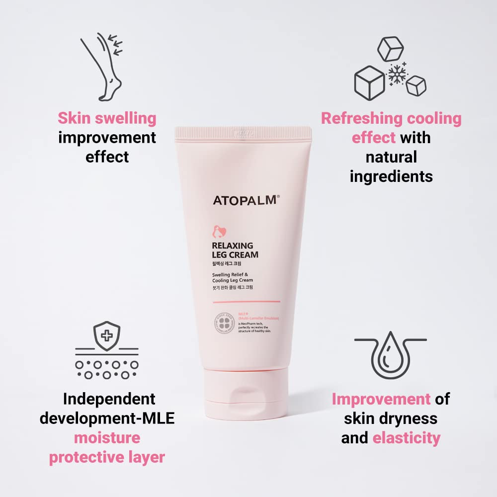ATOPALM Maternity Care Relaxing Leg Cream | Swelling Relief Calming Cream for Swollen legs and weakened skin elasticity | Refreshing Cooling Effect of Reducing Legs Skin Tempreature
